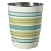 Enameled Stripe Wastebasket