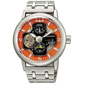 Orient Men Star Retro-Future Orange Dial Stainless Steel Bracelet YFH04001M by Orient