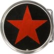 Real Wood Red Star Belt Buckle