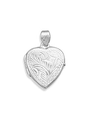 Genuine Elegante Locket. Small Etched Heart Locket. 100% Satisfaction Guaranteed.