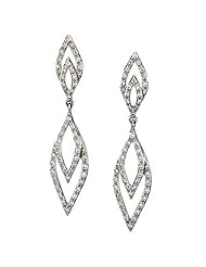 14K White Gold Diamond Earrings - 0.50 Ct. -- LIFETIME WARRANTY