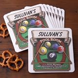 Personalized Pub Coaster Set - Pool Room