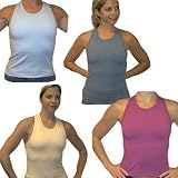 Danskin Women's Grid Lock Stitch Racer Back Tank Top