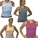 Danskin Women's Grid Lock Stitch Racer Back Tank Top