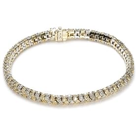 14k Two-Tone Gold Diamond Bracelet (5 cttw, I-J Color, I2-I3 Clarity) by Amazon.com Collection