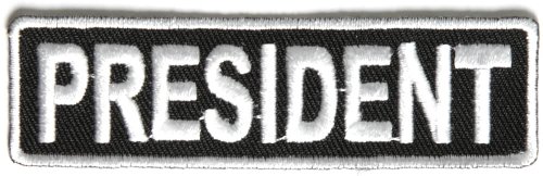 President Patch 3.5 Inch White - By Ivamis Trading - 3.5x1 inch
