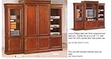 LOUIS PHILLIPE ENTERTAINMENT WALL UNIT IN DARK OAK