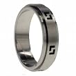 316L Stainless Steel Ring - Spinner - Width: 6mm (Sizes 9-12)stone - Width: 7mm (Sizes 8-12)