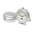 New Haven Metal Travel Alarm Clock - Silver