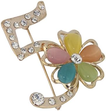 Beauty Colorful Rhinestone Flower Brooch Crystal Wedding Brooch Pin Bridal Gift
