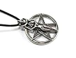Wiccan Goddess on Pentacle for New Beginnings Pewter Pendant