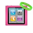 Premium Soft Pink Silicon Cover for Apple iPod Nano 6th Gen Skin Case ( 6th Generation Nano, 6G, 6th Gen ) compatible with 8GB / 16GB + Live * Laugh * Love Vangoddy Wrist Band!!!