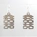 Sterling Silver Chinese Character for Double Happiness Earrings, #8892