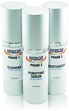 3 Step Oily Skin Kit / Set by Yuvaderm - Featuring Phase 1 our Blemish Treatment Cleanser, Phase 2 our Top Rated Antioxidant Face Cream / Serum, and Phase 3 our Oil Control Moisturizer / Moisturiser - For Men &amp; Women, Day or Night, Face or Body - Our Clarifying Cleansers, Moisturizers / Moisturisers, &amp; Serums are Professional Grade Strength to Help Clarify Your Problem Skin, To Cleanse Your Pores, &amp; is the Very Best Natural Way to Stop &amp; Get Rid of All Blemishes &amp; Return It To The Smooth Look You Want - 100% Guaranteed To Work Better Than All Other Instant Fix Lotion / Toner / Primer / Mask / Creams - For Normal, Extremely Oily or Combination Skin - Works Just Like A Facial At A Beauty Salon - Made With Natural Skincare Ingredients