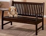 La Conchita Bench in Dark Walnut Finish
