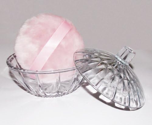 PINK Powder Puff and 5" Diameter Powder Dish