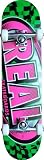 Real Pop Icon Med Complete Skateboard (Green/Pink, 7.50-Inch)