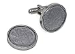 JJ Weston silver plated cufflinks set with genuine Italian Lire coins with presentation box. Made in the USA