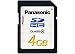Panasonic SD High Capacity 4 GB Card, compatible with all SDHC products, Class 4 guaranteed 4MB/s continuos transfer rate, up to 10MB/s