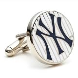 New York Yankees Pinstripe MLB Logo'd Executive Cufflinks w/Jewelry Box