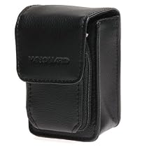 Deluxe Leather Digital Camera Bag / Case for Nikon Coolpix, Canon Powershot, Sony Cybershot, Olympus and Pentax Cameras