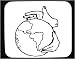 Mouse Pad with black and white, Earth, globe, hands, geography, world, spherical, planet, orb