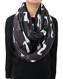 Lina & Lily Dachshund Dog Print Infinity Loop Scarf for Women Lightweight