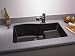 Swanstone QUAD-3322 Granite Ascend Bowl Kitchen Sink, Nero