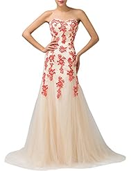 Strapless Acrylic/Satin/Tulle Sweetheart Beaded Lace-Up Cocktail Evening Dress/Prom Dress/Party Dress/Wedding Dress 