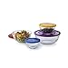 Pyrex 1112377 8-pc Sculptured Mixing Bowl Set ,Blue.Purple.Yellow.Red ,Blue.Purple.Yellow.Red.