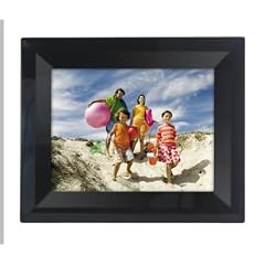 Polaroid i802 Digitaler Bilderrahmen (20,3 cm (8 Zoll) Display, 512 MB interner Speicher, 4:3, SD-/MMC-/MS-Slot, Mini USB Port) schwarz