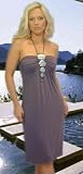 Designer Grey Halter Sundress Dress By Jax Couture