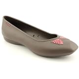 crocs Women's Lenora Ballet Flat,Espresso/Blush,4 M US