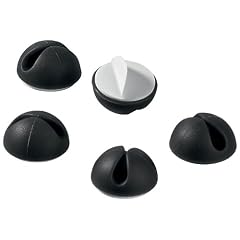 Wentronic Kabelf�hrung f�r Schreibtisch schwarz 5er Set
