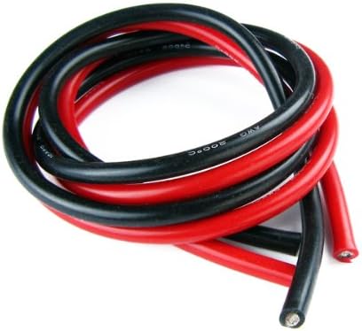 Silicone Wire - Fine Strand - 8 Gauge - 3 ft. Black, 3 ft. Red