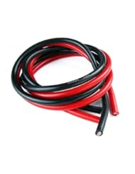 Silicone Wire - Fine Strand - 8 Gauge - 5 ft. Black, 5 ft. Red