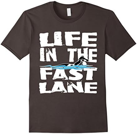 Men's Life In The Fast Lane - Swimming T-Shirt Medium Asphalt
