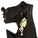 Goldtone with Leopard Fashionable Woman Dangling Earrings