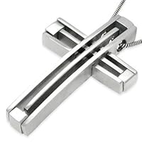 Contemporary Cross Stainless Steel Pendant