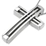Contemporary Cross Stainless Steel Pendant