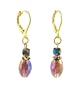 Earrings - E70 - Fire Polished Glass Rice Drop ~ Amethyst AB