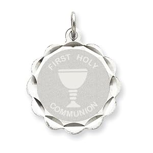 Buy Sterling Silver First Holy Communion Disc Charm by West Coast Jewelry