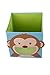 Clever Creations Cute Monkey Collapsible Toy Storage Organizer, Sturdy Toy Box Folding Cube for Kids, Perfect for Organizing Books, Toys, Clothes and Shoes