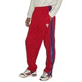Mens True Fan MLB Philadelphia Phillies Baseball DRI-FIT Sport Pants - With Full Lining - Red & Blue (Size: XXL)