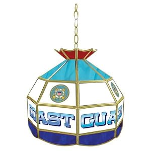 Trademark United States Coast Guard stained glass Tiffany lamp