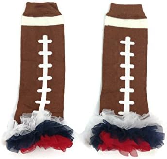 Rush Dance Team Colors Football Touch Down Baby/ Toddler Leg Warmers (One Size, Navy Blue & White & Red)