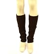 Winter Ski Cable Knit Slouch Leg Warmers Dancer Brown