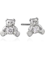 Betsey Johnson "CZ" Teddy Bear Cubic Zirconia Stud Earrings