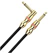 Monster Rock Instrument Cable 12ft. - Angled to Straight14 Plugs (M ROCK-12A)