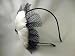 NEW Black and White Feather with Netting Hat Headband, Limited.